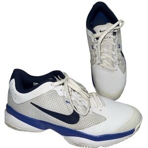 Nike Air Zoom Resistance Tennis Shoes Womens 9 White Blue 918195-104 Mesh